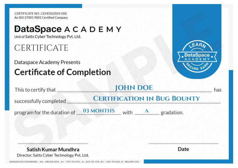 Course Certificate Certification in Bug Bounty